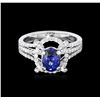 Image 1 : 18KT White Gold 1.55ct Sapphire and Diamond Ring