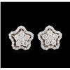 Image 1 : 0.92ctw Diamond Earrings - 14KT White Gold