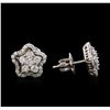 Image 2 : 0.92ctw Diamond Earrings - 14KT White Gold