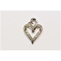 STERLING SILVER CZ HEART PENDANT