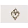 Image 1 : STERLING SILVER CZ HEART PENDANT