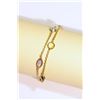 Image 1 : STERLING SILVER GOLD PLATED GEMSTONE BRACELET
