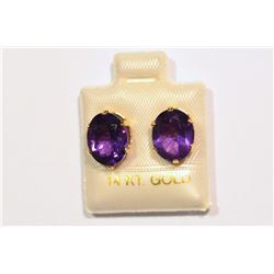 14KT GOLD AMETHYST EARRINGS
