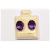 Image 1 : 14KT GOLD AMETHYST EARRINGS