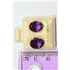 Image 2 : 14KT GOLD AMETHYST EARRINGS