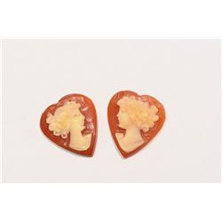 GENUINE CAMEO HEART GEMSTONE