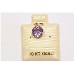 10KT GOLD AMETHYST PENDANT