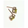 Image 3 : STERLING SILVER PERIDOT & DIAMOND EARRINGS
