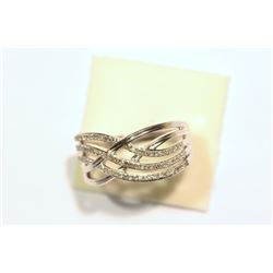 STERLING SILVER DIAMOND (0.4CT) RING