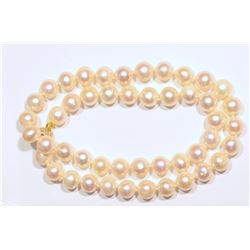 STERLING SILVER GOLD PLATED CLASP PEARL NECKLACE