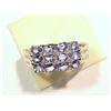 Image 1 : STERLING SILVER TANZANITE & DIAMOND RING