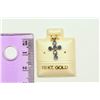 Image 2 : 10KT GOLD SAPPHIRE 'CROSS' PENDANT