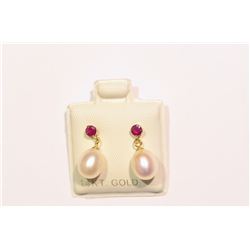 14KT GOLD RUBY (0.27CT) EARRINGS