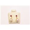 Image 1 : 14KT GOLD RUBY (0.27CT) EARRINGS