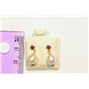 Image 2 : 14KT GOLD RUBY (0.27CT) EARRINGS