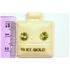 Image 2 : 10KT GOLD PERIDOT EARRINGS