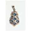 Image 1 : STERLING SILVER BLUE TOPAZ PENDANT