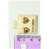 Image 2 : 10KT GOLD SAPPHIRE 'HEART' EARRINGS