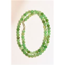 STERLING SILVER CLASP JADE NECKLACE