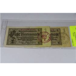 TWO NAZI 3RD PANZER DIVISION TOTENKOPF NOTES