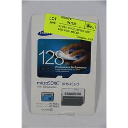 SAMSUNG PRO 128GP MICRO SDXC UHS-I CARD WITH MICRO