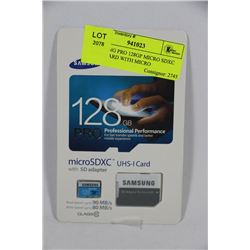 SAMSUNG PRO 128GP MICRO SDXC UHS-I CARD WITH MICRO