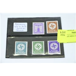 WWII NAZI MINT SWASTIKA STAMPS