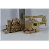 Image 1 : WOODEN TONKA FORKLIFT AND HELICOPTER