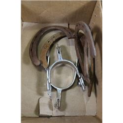 HORSE SHOE HANGERS & SET OF SPURS