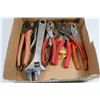Image 1 : BOX OF PLIERS & WRENCHES