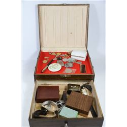 JEWELLERY BOX W/ CONTENTS