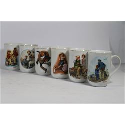 SET OF 6 NORMAN ROCKWELL CUPS