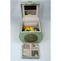 ESTATE JEWELLERY BOX AND RING BOX