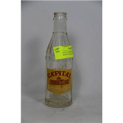 VINTAGE EDMONTON CAPITAL BEVERAGES SODA BOTTLE