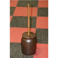 ANTIQUE BUTTER CHURN CROCK