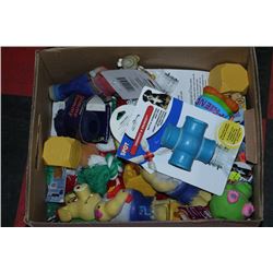 BOX OF DOG TOYS