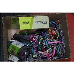 BOX OF PET CARRIER, DOG LEASH, BACKPACK, ETC.