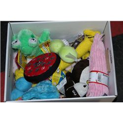 BOX OF DOG TOYS