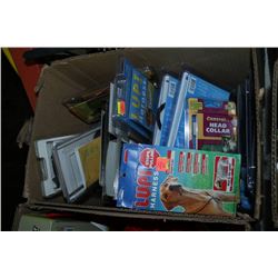 BOX OF HEAD COLLAR, HARNESS, ETC.