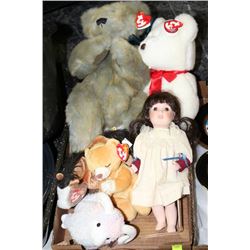 FIVE TY BEARS & KINGSTATE DOLL