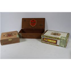 THREE CIGAR BOXES, PANDORA, HAMITIONS, PUNCH ROYAL