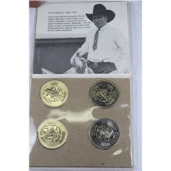 1982 CALGARY STAMPEDE 4 PACK SOUVENIR DOLLARS
