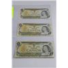 Image 1 : 1973 CANADIAN 1 DOLLAR BANKNOTES X3