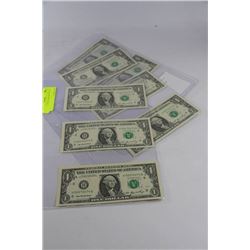2006 U.S. 1 DOLLAR BANKNOTES X8