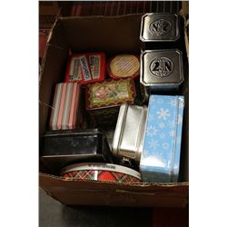BOX OF COLLECTIBLE TINS
