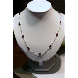 14kt White Gold Ruby Necklace MSRP $5187