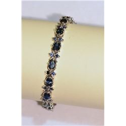 Sterling Silver Sapphire Bracelet MSRP $2675