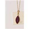 Image 1 : 14kt Yellow Gold Ruby and Diamond Pendant Necklace