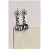 Image 1 : 14kt White Gold Tanzanite and Diamond Earrings