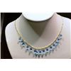 Image 1 : 10kt Yellow Gold Blue Topaz Necklace MSRP $1850